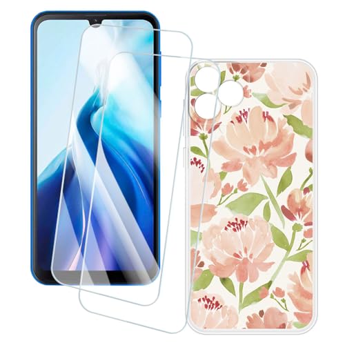 OAGELIM 2�Z�b�g �X�N���[���v���e�N�^�[ + �P�[�X Blackview Oscal C20 Pro (6.09 �C���`) �Ƃ̌݊������� �A�[�e�B�X�e�B�b�N�J�X�^���v�����g�J�o�[�Ƌ����K���X�t�B���� �X�N���b�`�h�~ (��)