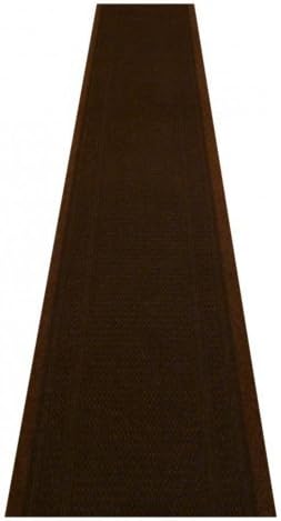 47 Sizes Available - Aztec Dark Brown - Sisal Style Carpet Runner Rug Door Mat - Any Length Runners for Hall, Hallways, Passage, Corridor, Kitchen, Caravans