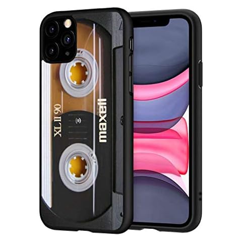 iPhone 11 Case, BWOOLL Slim Anti-Scratch Flexible Shock Absorbent Silicone Protective Case Cover for Apple iPhone 11 (2019) 6.1 inch - Vintage 80s Music Cassette Cover