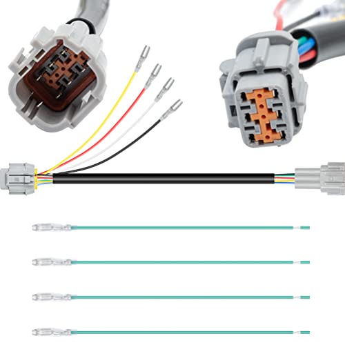 NJSBYL 18 AWG Rear Fog Light Wiring Harness for 2009-2020 Nissan 370Z Rear 4th Brake Reverse Lamp F1 Hyper Lights Connector Socket Adapters
