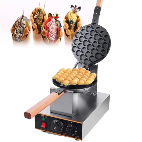 Máquina comercial para hacer buñuelos con forma de huevo, 1400 W de alta potencia, calentamiento giratorio de 180°, control de temperatura y temporizador, placas antiadherentes para waffles dorados Máquina comercial para hacer buñuelos con forma de huevo, 1400 W de alta potencia, calentamiento giratorio de 180°, control de temperatura y temporizador, placas antiadherentes para waffles dorados