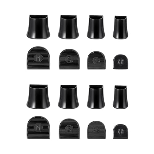 Image of cobee 8 Pairs High Heel Protectors, 4 Sizes Heel Caps for High Heels, Heel Repair Cover Heel Stoppers Perfect for Grass Wedding Gravel Wetlands Outdoor Events(Black)