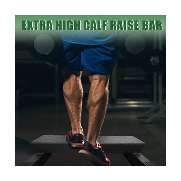 BLUSLM Upgraded Calf Raise Bar, Wide and High Squat Machine for Leg Stretching, Squat, Foot Stretch workout, Anti-Slip Solid Steel Calf Raise Block - Image 5