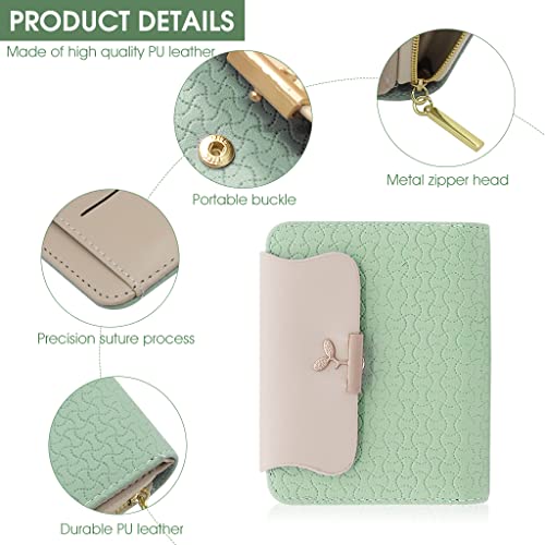 Image of PALAY Small Wallet For Women PU Leather Purse with Zipper Bifold Card Coin Holder Cash Bag Clutch Wallet Fashion Women Wallet Purse Gift Wallet for Girl
