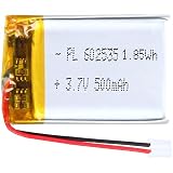 ELLENNE Batteria LIPO DIY 602535 500mAh 3.7V DC Connettore 2P-PH 2 PIN Cavi
