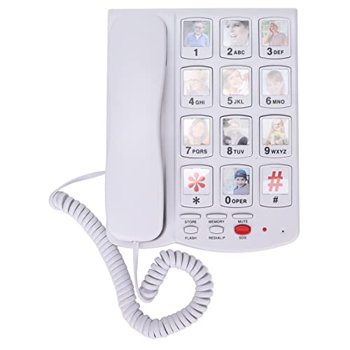 Cuifati Big Button Phone for Seniors, Corded Landline Telephone Picture