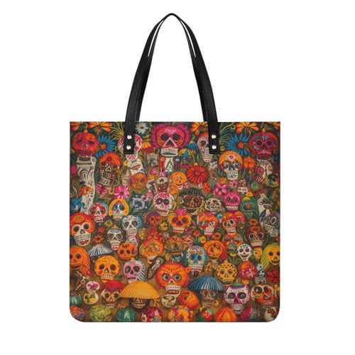 Sac seau souple art populaire mexicain, une idée cadeau originale pour femme