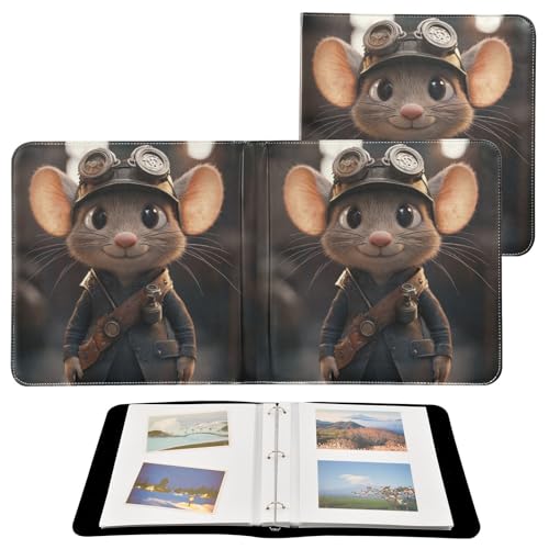 Álbum de Fotos Scrapbook Autoadhesivo FLildon Cuero PU 40 Páginas 8x10 Anillado miniatura 2