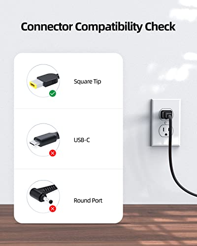 Charger For Lenovo, Thinkpad, Yoga, Square Tip, 65W 45W #TOP1