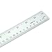 VINCA SSRN-24 Stainless Steel Office Drawing Ruler 0-24 Inch 0-60cm with Non Slip Cork Base Measuring Tool