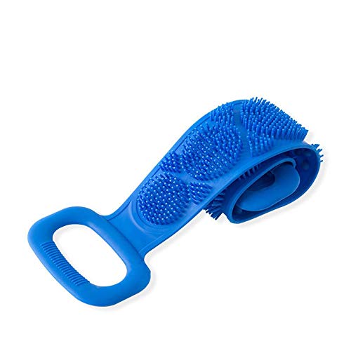 zxb-shop Exfoliating Washcloths Bath Shower Silicone Strip for Body Brush Bathing Back Exfoliating Washcloth Accessories Baths Belt Scrubber Sponge Exfoliating Towel for Body (Color : B)