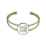 Material: Metal DIYthinker Quote The Best Preparation is Doing Your Best Today Bracelet Bangle Retro Open Cuff Jewelry
