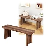 Generisch Sitzbank Esszimmerbank, Bauernhaus Holzbank 60/90/120/150 cm Sitzhocker Küchenbank Lange Holzhocker für Wohnzimmer Flur Schlafzimmer, Fußende des Bettes Schuhbank(60 * 20 * 15 cm)