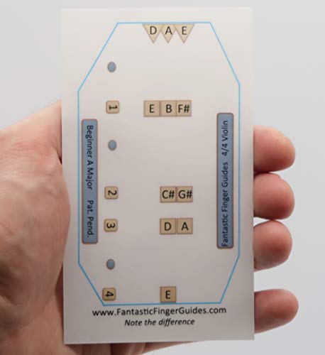 Fantastic Finger Guides - A Major Beginner Guide for 4/4 Size Violin Fiddle - More Sizes Are Available