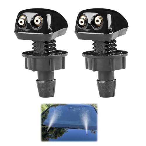 Gicleur Lave Glace, 2 pièces Buses De Lave-Glace pour Avant Voiture, Gicleur De Lave-Glace, Buse De Lave-Glace, Buses De Lave-Glace, pour Pièces Automobiles avec Interface de 8 mm, Noir.