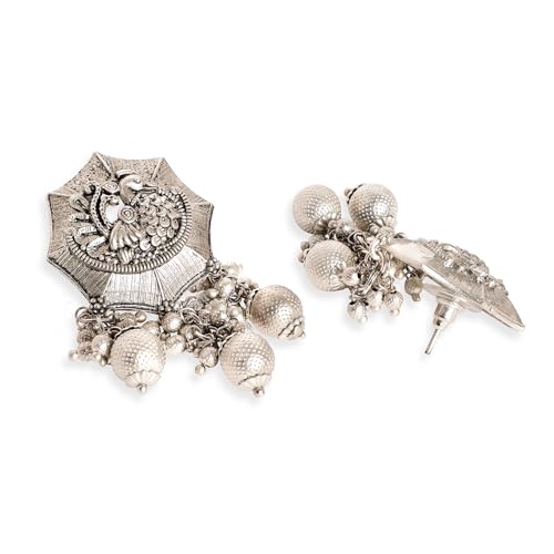Image of Rubans Demi Fine Stainless Steel Dangler Earrings CZ Gift for Women & Girls