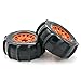 GoolRC RC Paddle Tires, 4PCS Off Road Snow Sand Rubber Tires Hex 12mm Wheels Replacement for 1/10 Short-Course Truck 727 Slash K1 RC Car (Orange)