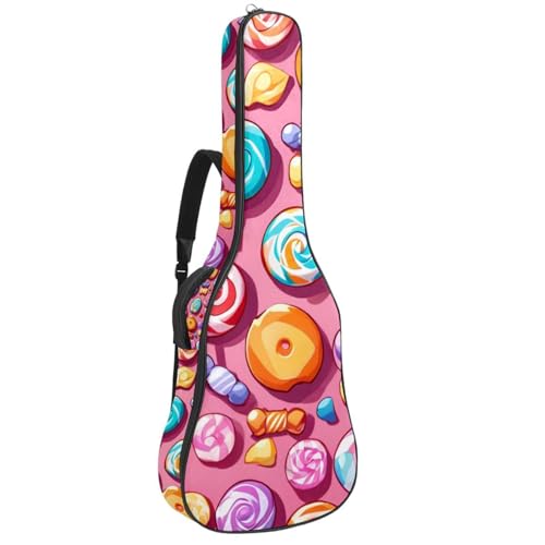 Housse guitare acoustique 101,6 cm étanche avec multipoches rose
