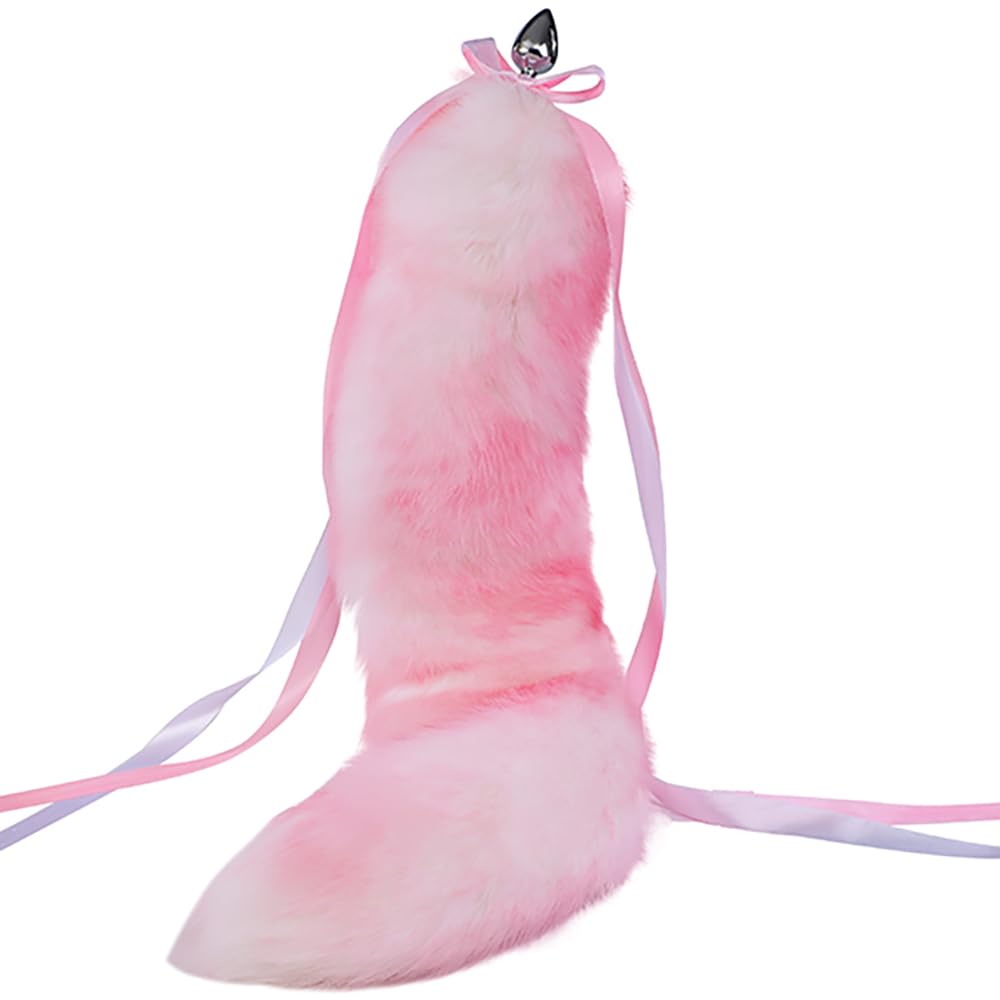 Plug Anal Queue De Renard Rose Pastel - Taille M - Métal - Sex Toy