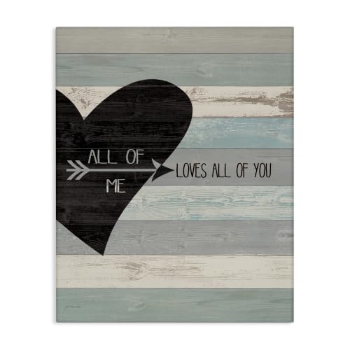 Distressed Heart Love Phrase, 36 x 48 Inch Canvas Wall Art
