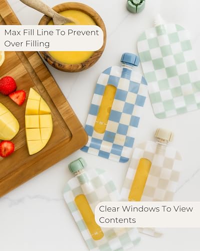 Hippypotamus Reusable Baby Food Pouches — Best Food Pouches for Baby, BPA Free, 12 Pack (Llamas) Image 6