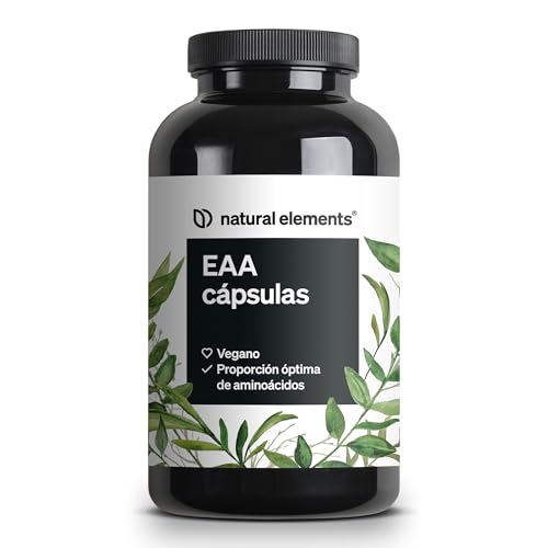 EAA - 8 Aminoácidos esenciales 7.142mg - 300 Cápsulas de alta dosificación - Leucina Valina Isoleucina Lisina Fenilalanina Treonina Metionina y Triptófano - Sin aditivos