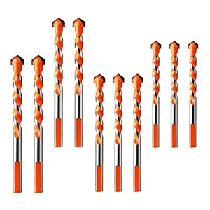 TOPBATHY 10pcs Drill Bit Set Concrete Drill Bit & Masonry Drill Bit Set for Tile, Glass, Brick, Tile, Concrete