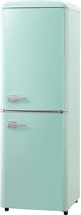 Iris Plaza PRR-142D-LG Refrigerator, 36.6 gal 130 L, Living Alone, Stylish, Fluorocarbon Free, Freezer Refrigerator, Light Green