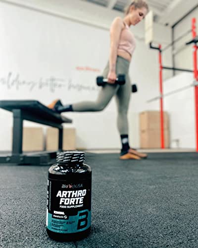 BioTechUSA Arthro Forte, Nahrungsergänzungsmitteltablette mit Pflanzenextrakten, MSM, Glukosamin, Chondroitin, MSM, hydrolysiertem Knorpelpulver und Vitamin C, 120 Tabletten