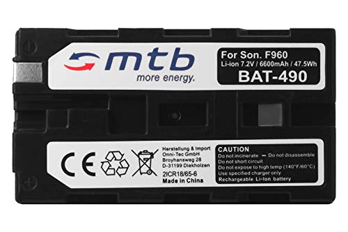 Cargador doble con batería NP-F970 de 6600mAh para focos LED y monitor Atomos 5