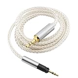 Youkamoo 3.5mm Silver Plated Copper Braided Replacement Upgrade Cable Compatible for Sennheiser HD598 HD558 HD518 HD598cs HD599 HD569 HD579 HD560s HD598SE HD620S HD400PRO HD505 Headphones, 4FT 1.2m