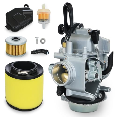 BDELI Carburetor Compatible with Honda Rancher 300 350/Honda Fourtrax 300 350/Honda Foreman 400 450 Carb Fits Honda TRX300 Foreman TRX450 Fourtrax TRX300 Rancher TRX350 with Air Filter & Oil Filter