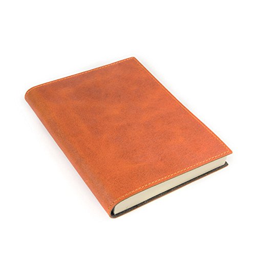 Carnet papuro Capri en cuir italien orange un cadeau artisanal unique