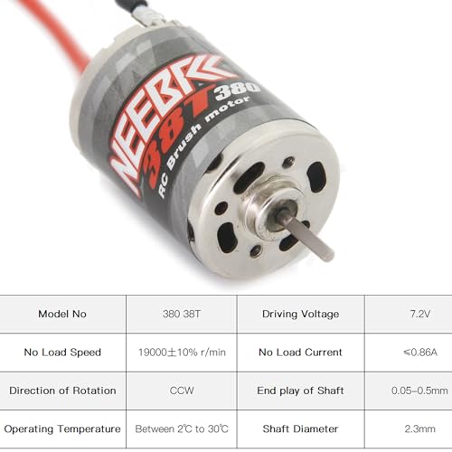 Neebrc N1029 Rc Car Motor Small Motor 380 38T Brushed Motor For 1/16 1/18 Hsp Hpi Wltoys Redcat Traxxas Slash Motor Upgrade Parts thumb #4