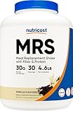 Nutricost Meal Replacement Shake Powder (Vanilla) 4.6 LBS - 30g of Protein with Fiber, GMO-Free, Gluten-Free, 30 Servings