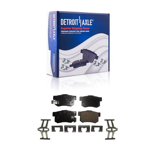 Image of Detroit Axle - Brake Kit for 2002 2003 2004 Honda CR-V, Drilled & Slotted | Disc Brake Rotors Ceramic Brakes Pads Front & Rear Replacement