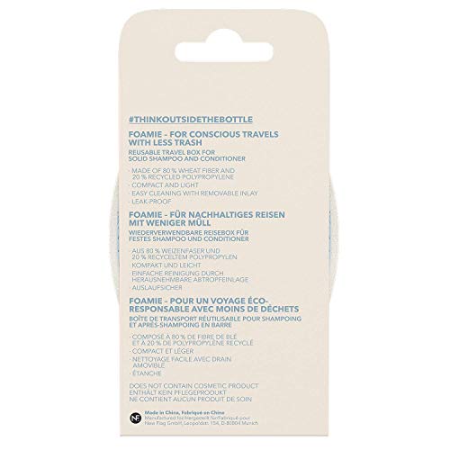 Miniatura 9 de Foamie Caja De Viaje Travel Buddy Jabonera Sólida Ecológica Para Champú Acondicionador Sólido Con Tapa Impermeable, Reutilizable Vegana Color Beige Azul