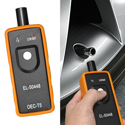 KPFILEH EL-50448 TPMS Relearn Tool Car TPMS System Reset Programming Training Tool OEC-T5 Tire Pressure Monitor Sensor Activation Tools for Most Cars Trucks SUVs (Orange)