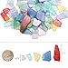 ZAVOOS Sea Glass for Crafts, 32 Oz Crushed Glass Vase Filler Bulk, Mix Rainbow Color Tumbled Seaglass Pieces Flat Frosted Dyed Color Stone for Aquarium Decor DIY Art Craft Supplies