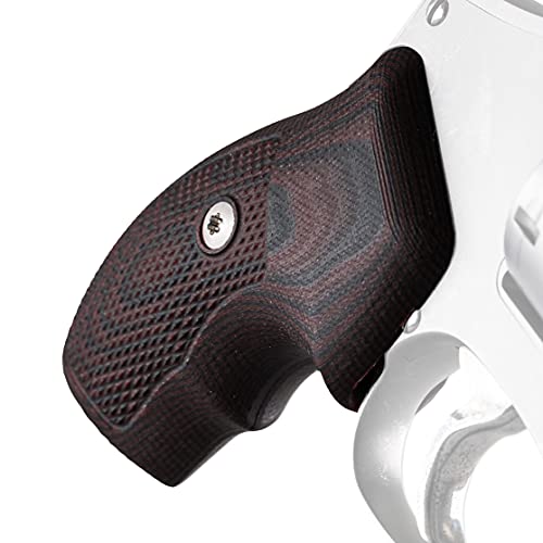 VZ Grips Smith & Wesson J-Frame Tactical Diamond Gun Grip, Tournament Shooter, Superior Comfort, Superior Control, Made in The USA, Black Cherry, 2 Panels - VZ Grips