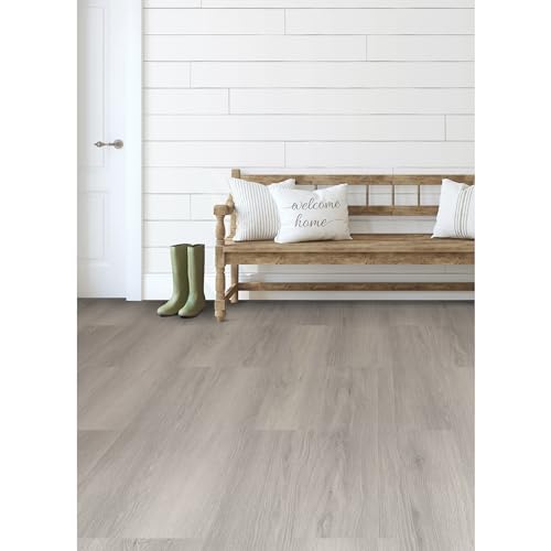 FloorPops 36-in by 6-in Light Grey Peel and Stick Wood Floor Planks, Pack of 7 Tiles, FPW6159 by FloorPops - Image 2