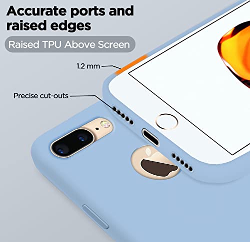 Image of Pikkme Back Cover | Full Camera Protection | Raised Edges | Super Soft Silicone | Bumper Case for iPhone 7 Plus / 8 Plus (Lilac)