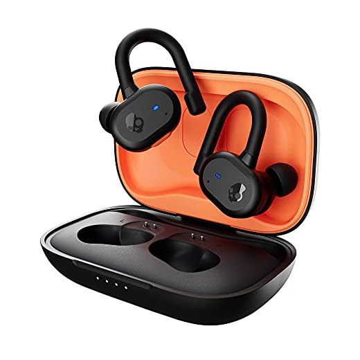 Skullcandy Push Active True Wireless In-Ear Bluetooth Earbud, Use with iPhone and Android with Charging Case and Mic, Great for Gym, Sports, and Gaming, IP55 Water and Dust Resistant - Orange/Black