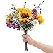 CEWOR Artificial Sunflowers Bouquet Fake Cemetery Flower Bouquet with Sunflowers for Bridal Bouquets Wedding Centerpieces Decor Party Table Gravesites Fall Floral Arrangements Home Decoration