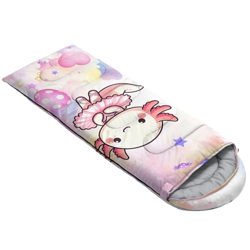 Image of QOOMO Ball Flower Camping Sleeping Bags,3 Season Warm & Cool Weather,Lightweight,Waterproof Sleeping Bags for Adults & Kids,Traveling,and Outdoors,Camping Gear Equipment