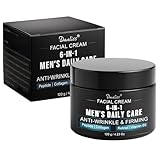6-in-1 Mens Face Moisturizer Unscented - Anti Aging & Wrinkle Men's Face Lotion Face Cream for Men with 0.2% Retinol Collagen Peptides, Reduce the Look of Eye Bags, Dark Circles and Puffiness Day & Night 4.23 Oz