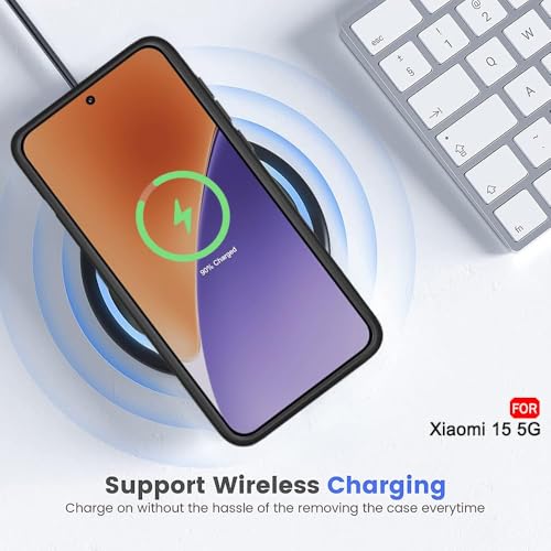Image of KAPAVER Hybrid Clear Back Cover Case for XIAOMI 15 | Protective Shockproof Cleare Hard PC Soft Flexible Black TPU Cover