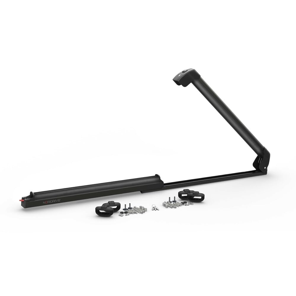 NORDRIVE N40001 PRO-Slider Evo Aluminium PS-60, portasci per Barre da Tetto - Nero