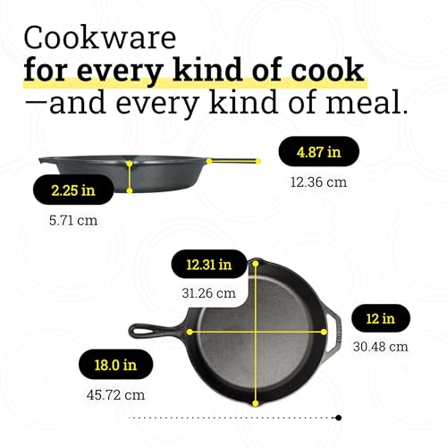 Lodge Pre-Seasoned Cast Iron Skillet, PFAS-Free, 12 Inches - image 8
