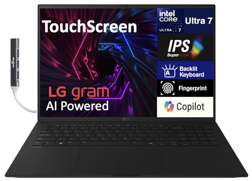 Image of LG gram Ultra-Light Laptop 17.0 inch Touchscreen IPS WQXGA Display | Intel Ultra 7-258V, 32GB LPDDR5X, 2TB SSD, Intel Arc 140V, Backlit KB, Thunderbolt 4, WiFi 7, Windows 11 Pro w / DKZ Hub